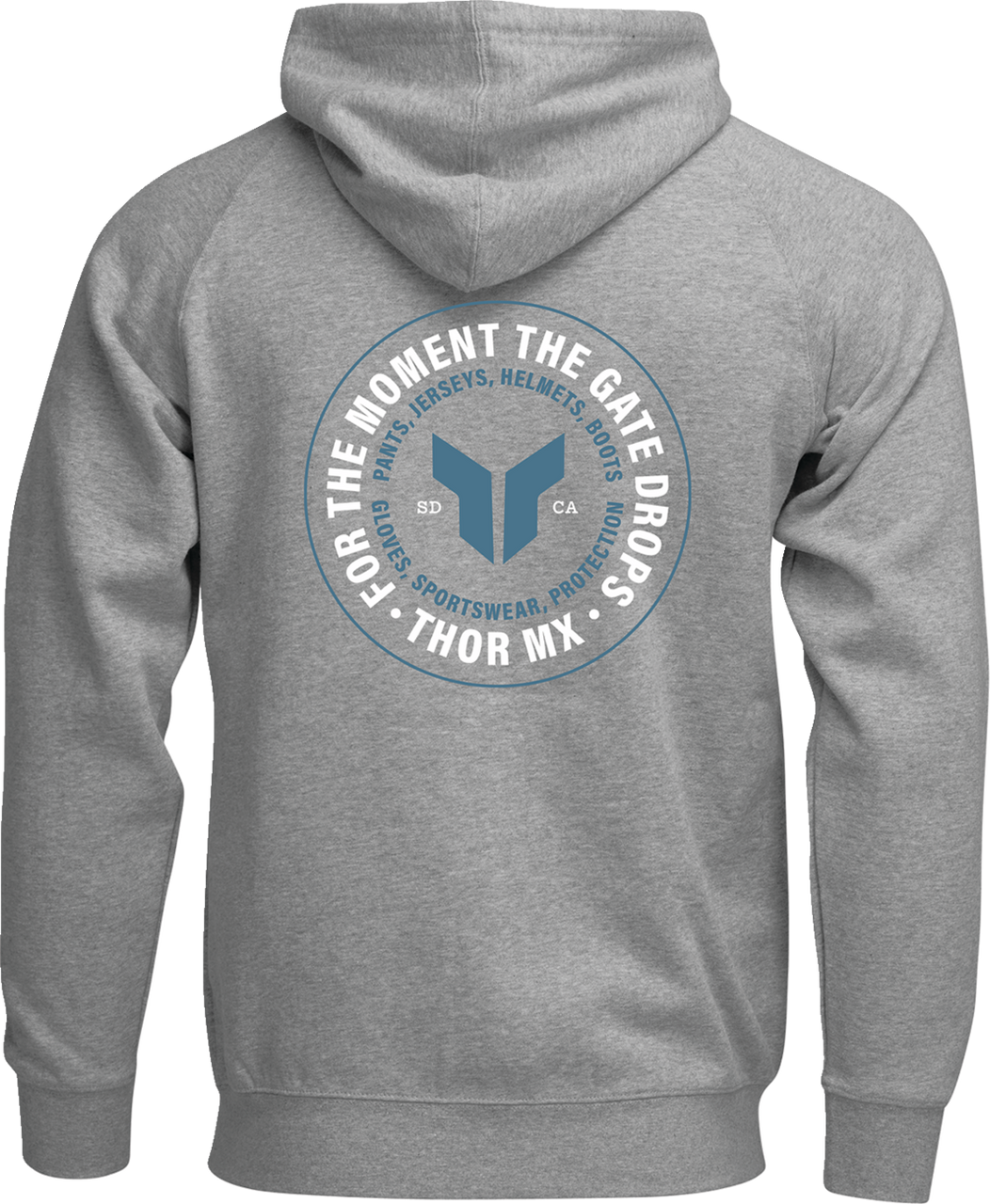 Thor Badge Zip-Up Hoodie Heather Gray