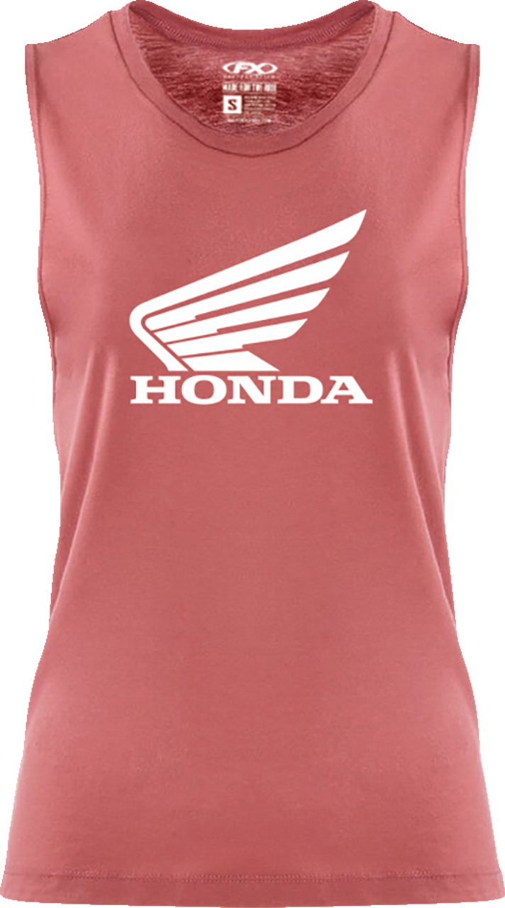 Factory Effex Womens Honda Wing Muscle Tank Top Paprika