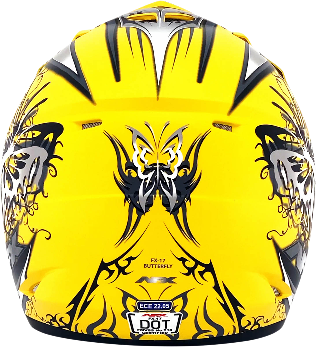 AFX FX-17 Offroad Helmet Butterfly Matte Yellow