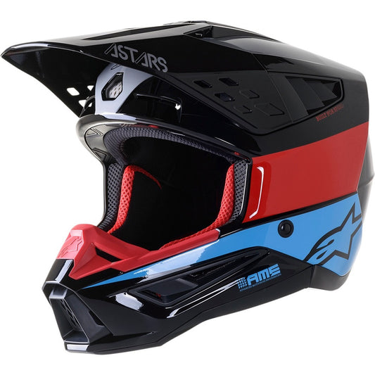 Alpinestars SM5 Bond Offroad Helmet Black/Red/Cyan
