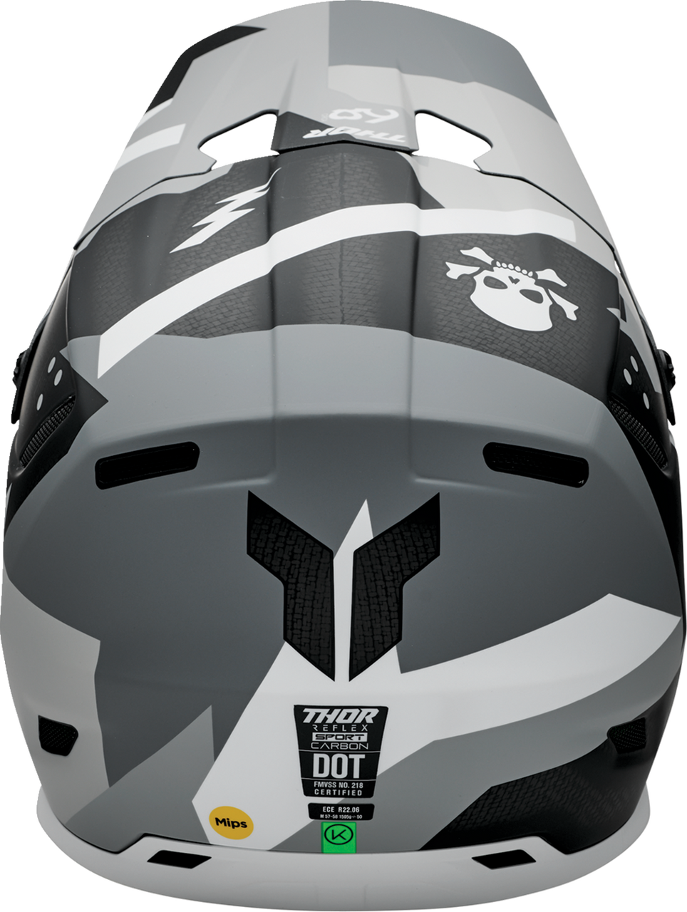 Thor 2025 Reflex Sport Carbon Brave MIPS Helmet Carbon Brave Gray/White