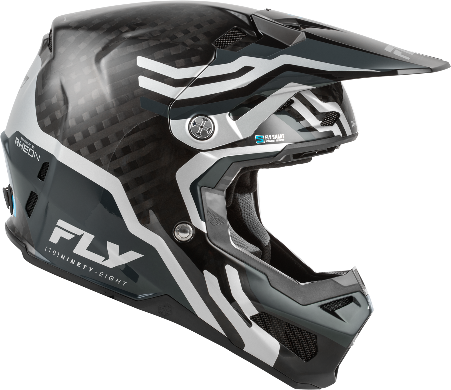 FLY Racing 2026 Formula S Carbon Byte Helmet Black Carbon/Grey/Silver