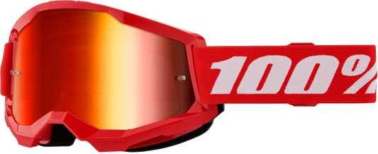 100% - 50032-00012 - STRATA 2 JUNIOR GOGGLE RED MIRROR RED LENS