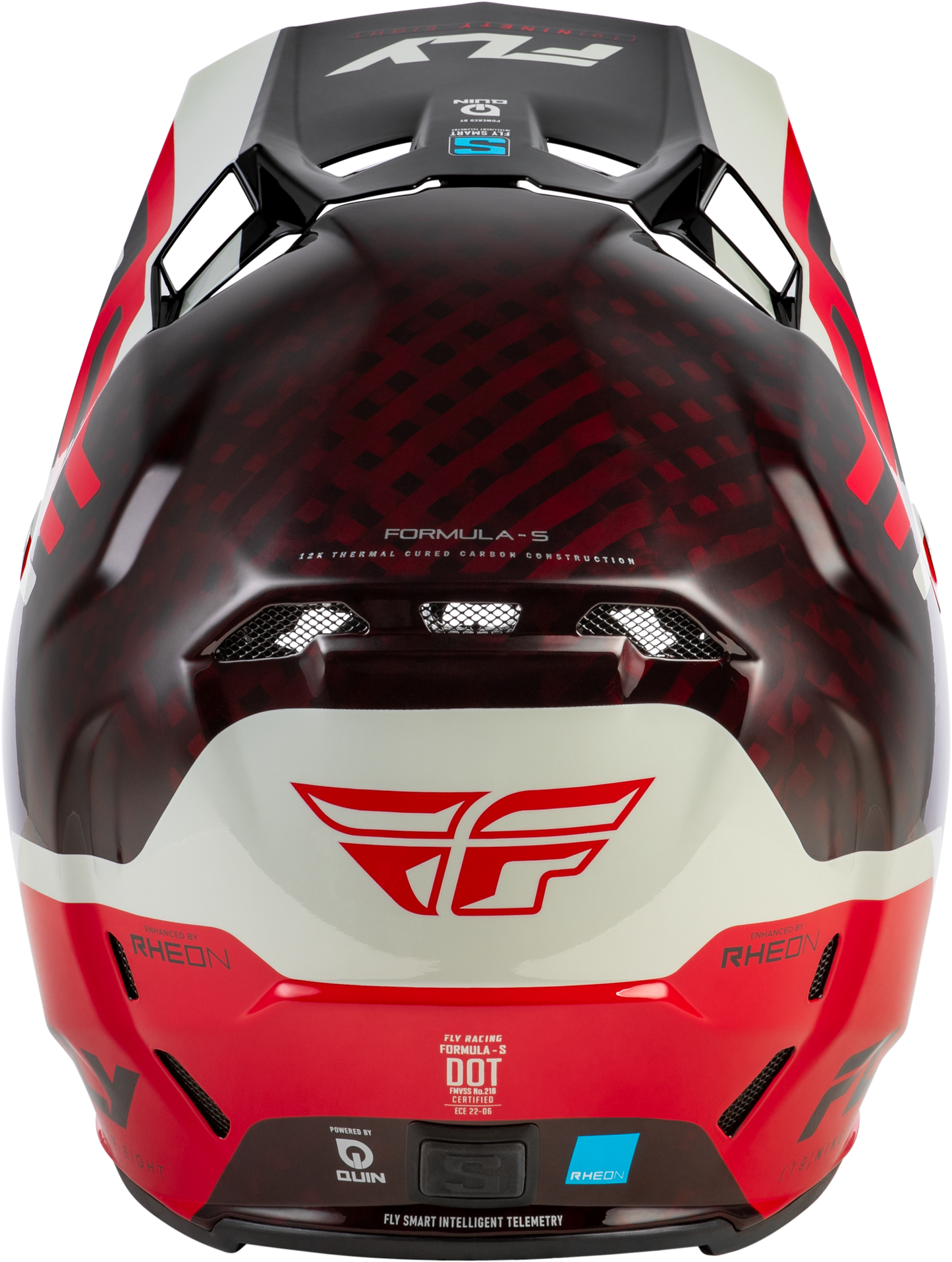 FLY Racing 2026 Formula S Carbon Byte Helmet Red Carbon/Red/Grey