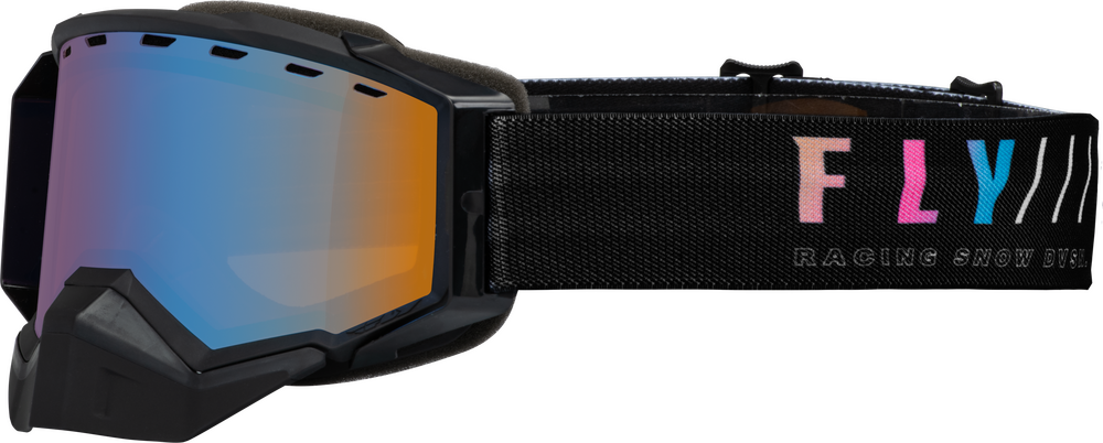 FLY RACING - 37-50270 - ZNE SNW S.E. GOGGLE BLK/SUNSET W/ SKY BLUE MIRROR/AMBER LENS