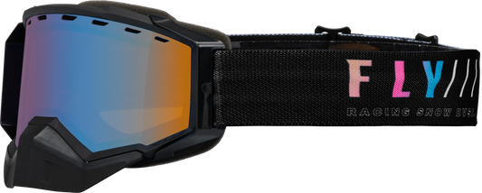 FLY RACING - 37-50270 - ZNE SNW S.E. GOGGLE BLK/SUNSET W/ SKY BLUE MIRROR/AMBER LENS