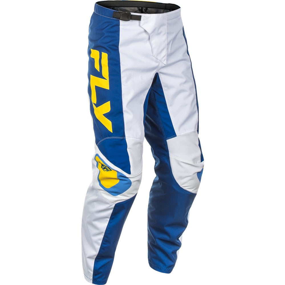 FLY Racing 2025 F-16 Jersey Pant Combo White/Dark Blue/Yellow