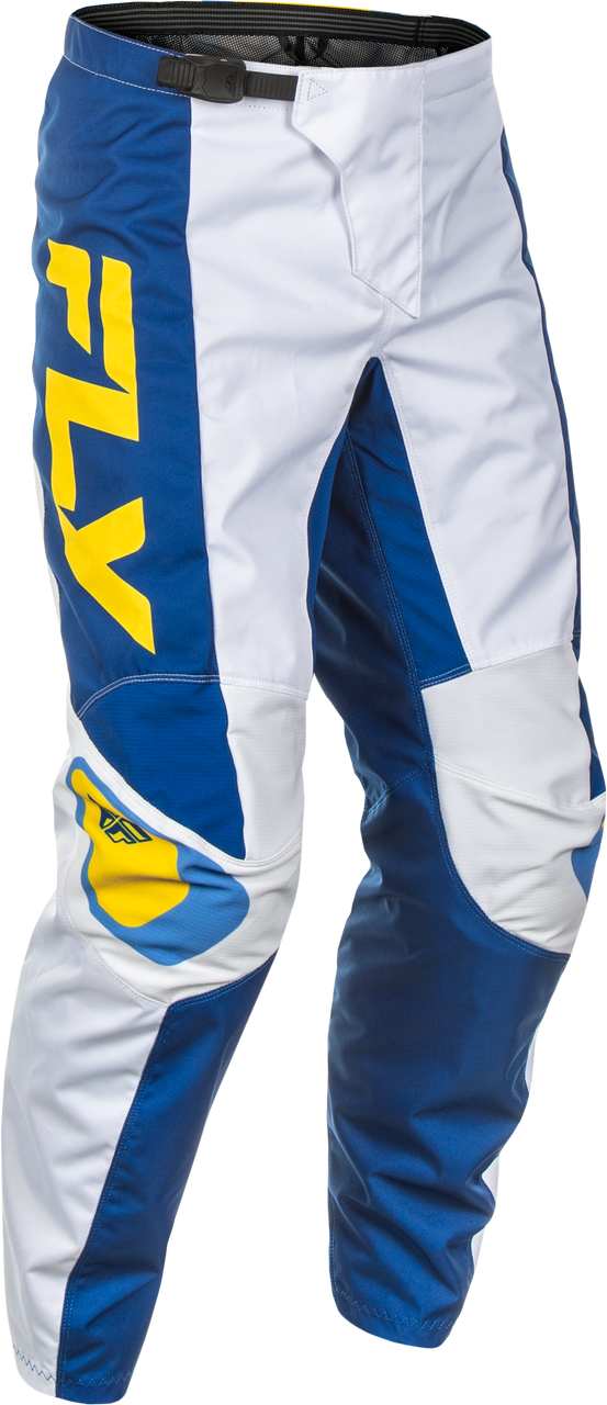FLY Racing 2025 F-16 Pant White/Dark Blue/Yellow