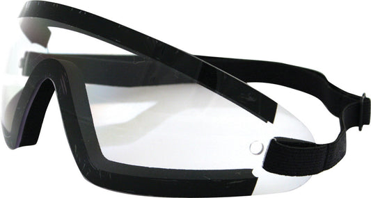 BOBSTER - BW201C - WRAP AROUND SUNGLASSES BLACK W/CLEAR LENS