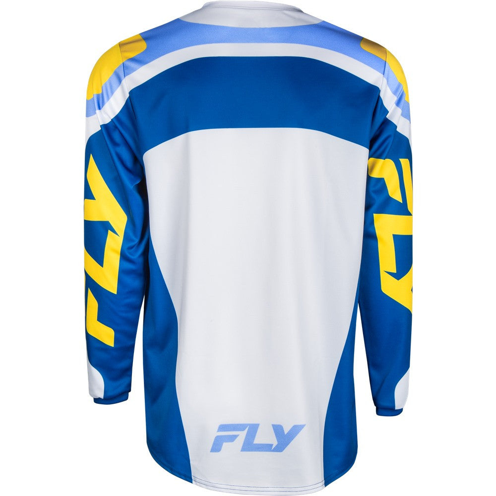 FLY Racing 2025 F-16 Jersey Pant Combo White/Dark Blue/Yellow