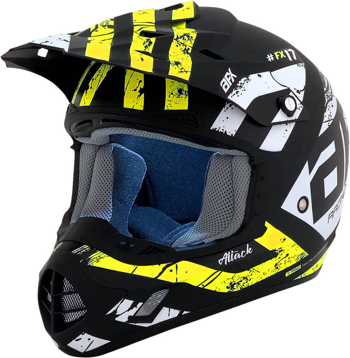 AFX FX-17 Offroad Helmet Attack Matte Black/Hi-Vis Yellow