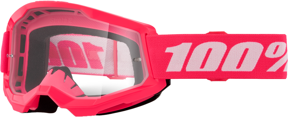 100% - 50027-00017 - STRATA 2 GOGGLE PINK CLEAR LENS