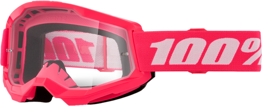 100% - 50027-00017 - STRATA 2 GOGGLE PINK CLEAR LENS