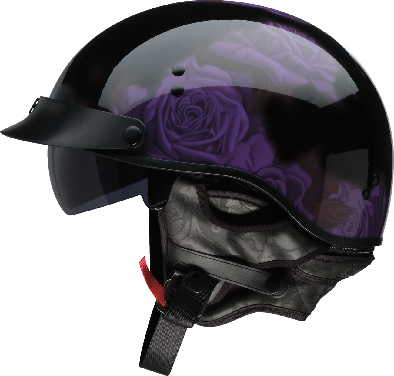 Z1R Vagrant NC Half Cruiser Helmet Rose Black/Purple