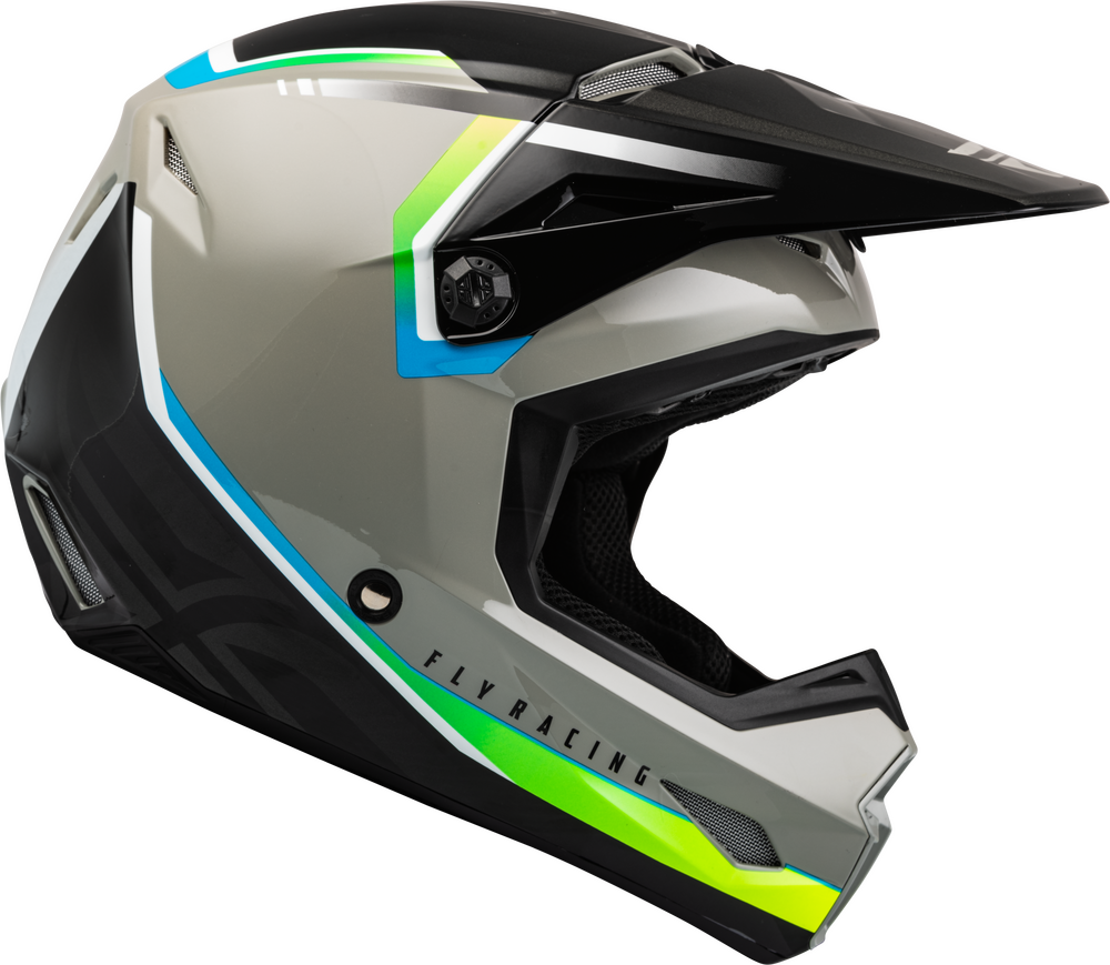 FLY Racing 2023 Youth Kinetic Vision Offroad Helmet Grey/Black