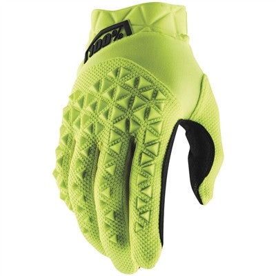 100% Youth Airmatic Offroad Gloves - Fluorescent Yellow/Black