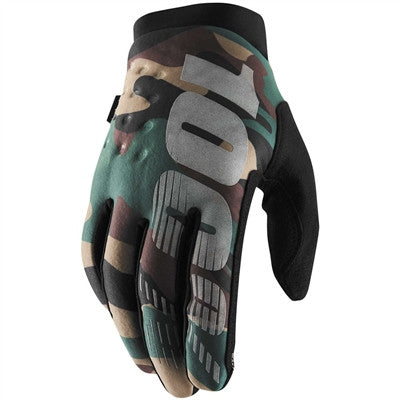 100% Brisker Cold-Weather Gloves - Camo/Black