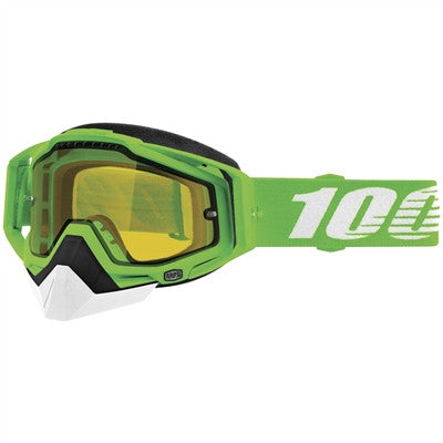 100% Racecraft Snow Goggle - Organic 2 w/Yellow Vented Lens