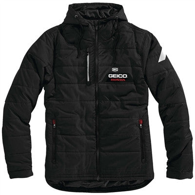 100% GEICO Honda Team Alpha Hooded Jacket - Black