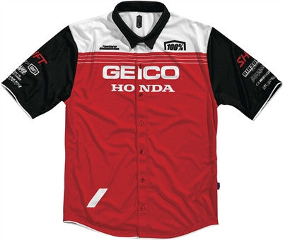 100% GEICO Honda Blitz Pit Shirt - Red