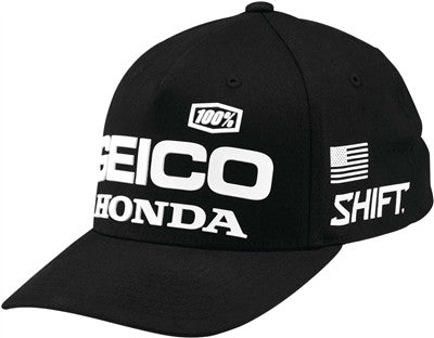 100% GEICO Honda Speedway Flexfit Hat - Black