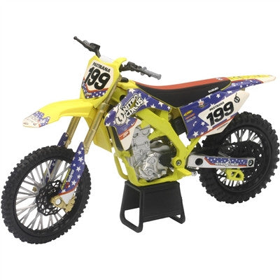 New Ray Replica 1:12 Scale Race Bike Suzuki RMZ450 Yellow Travis Pastrana