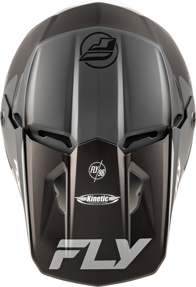 FLY Racing Kinetic Rally Offroad Helmet Matte Grey/Black/White