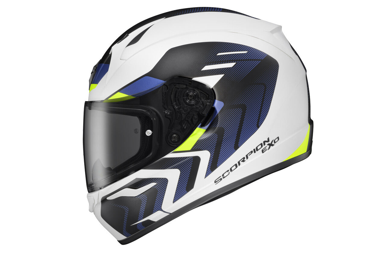 Scorpion EXO-R320 Full Face Helmet Alchemy White/Blue/Hi-Viz