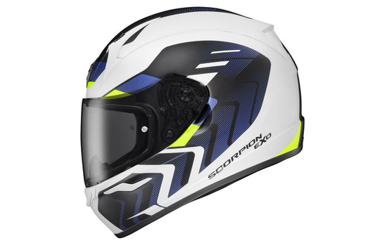 Scorpion EXO-R320 Full Face Helmet Alchemy White/Blue/Hi-Viz