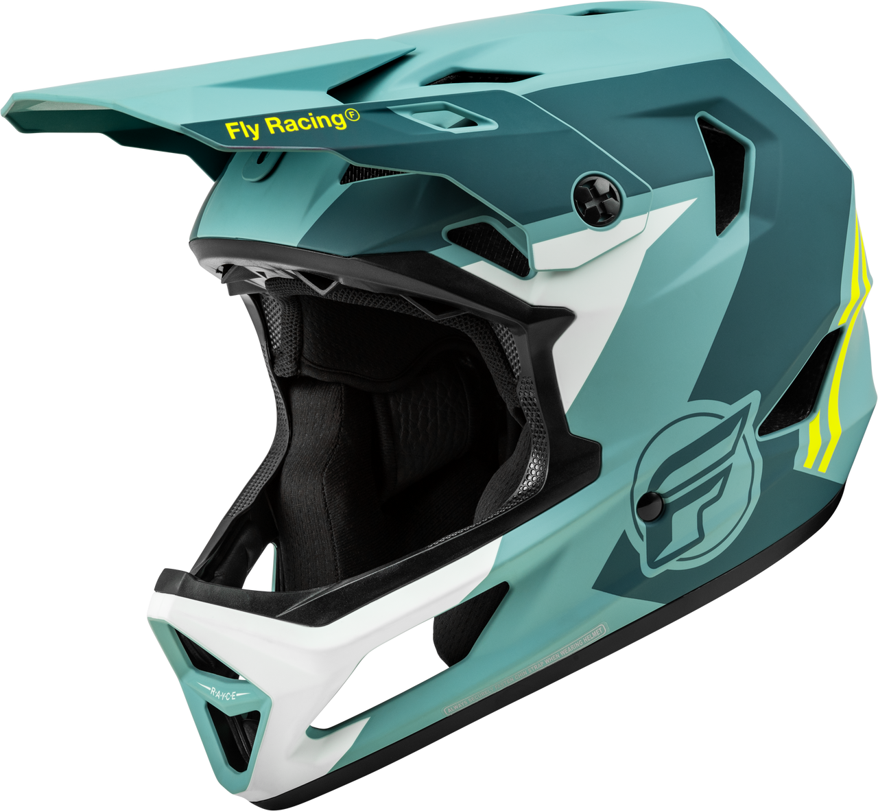 FLY Racing 2025 Youth Rayce Bicycle Helmet Matte Blue Stone/Hi-Vis