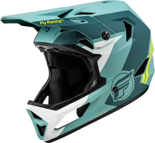 FLY Racing 2025 Youth Rayce Bicycle Helmet Matte Blue Stone/Hi-Vis