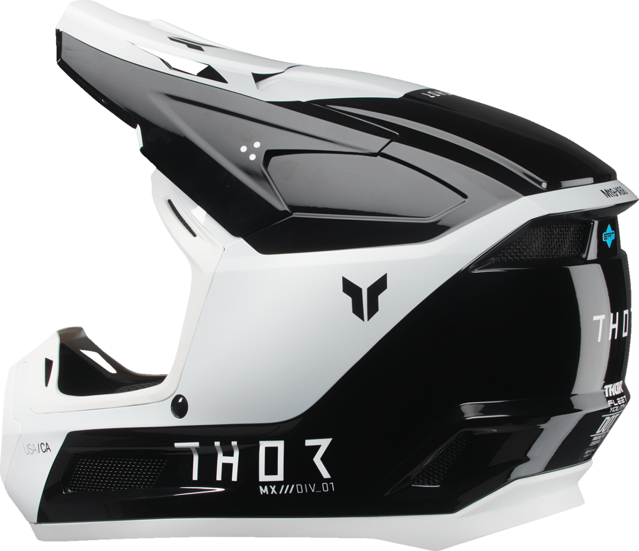 Thor 2025 Youth Fleet Helmet Storm Black/White