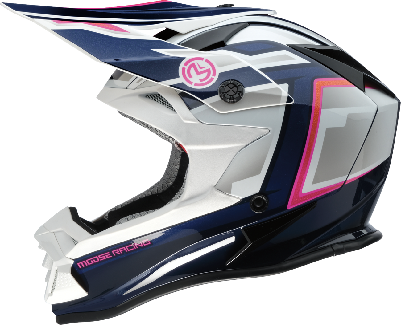 Moose Racing MR3 F.A.F Helmet White/Navy/Pink