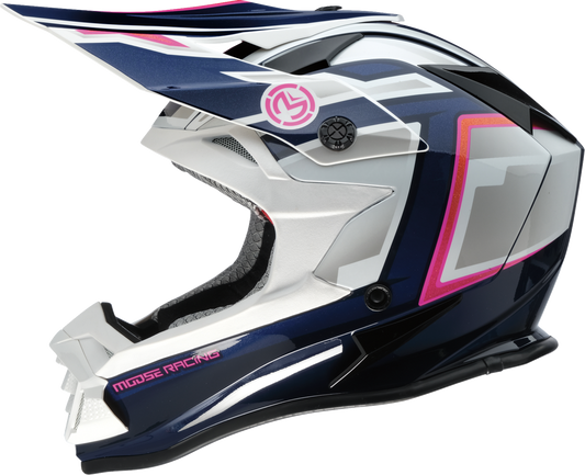 Moose Racing MR3 F.A.F Helmet White/Navy/Pink