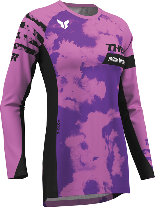 Thor 2026 Womens Launchmode Bleach Jersey Black/Orchid