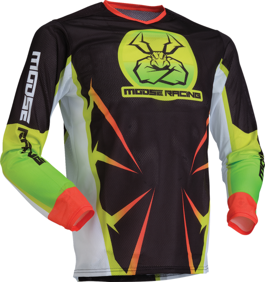 Moose Racing 2025 Youth Agroid Mesh Jersey Hi-Viz/Black
