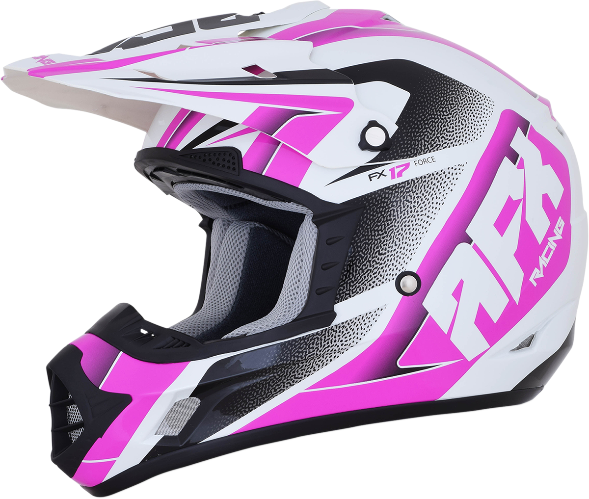AFX FX-17 Offroad Helmet Force Pearl White/Fuchsia