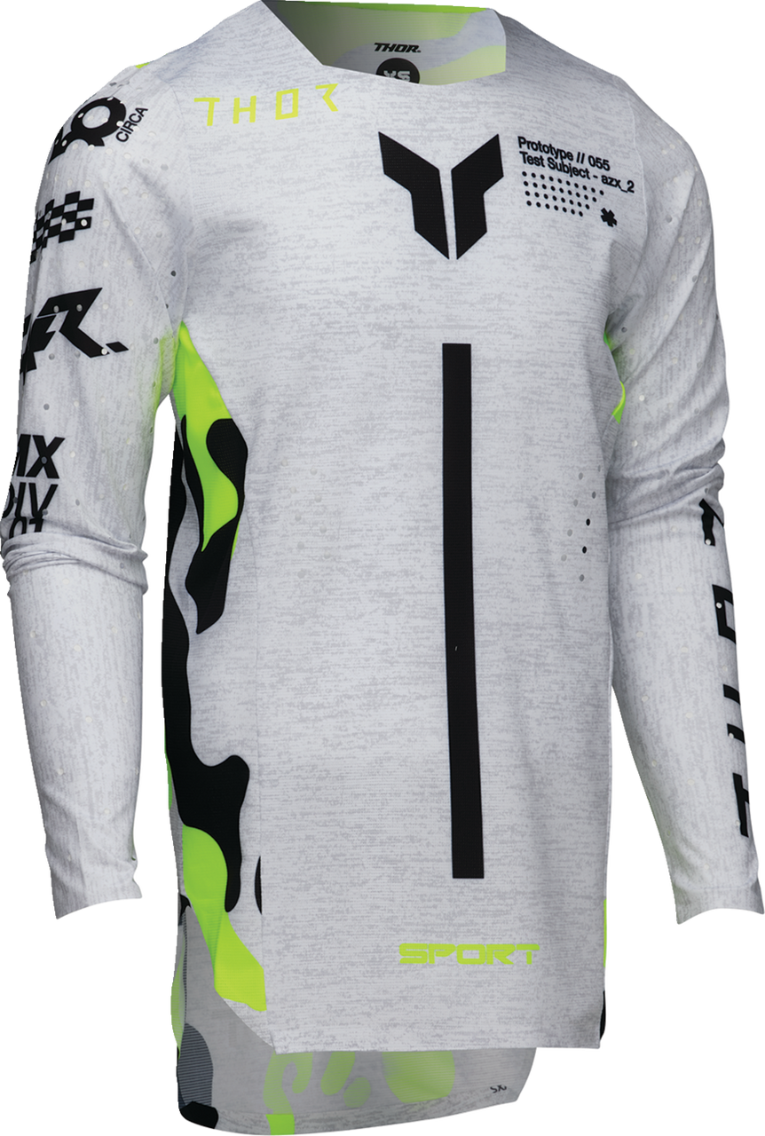 Thor 2025 Youth SPORTMODE Riot Jersey White/Acid