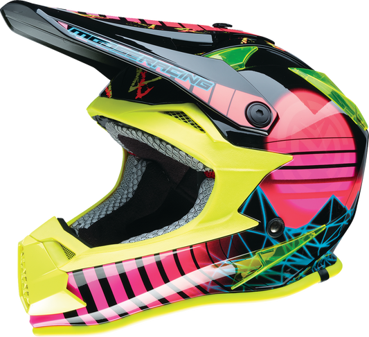Moose Racing Youth F.I. MIPS® Helmet - Vaporwave Black/Pink/Yellow