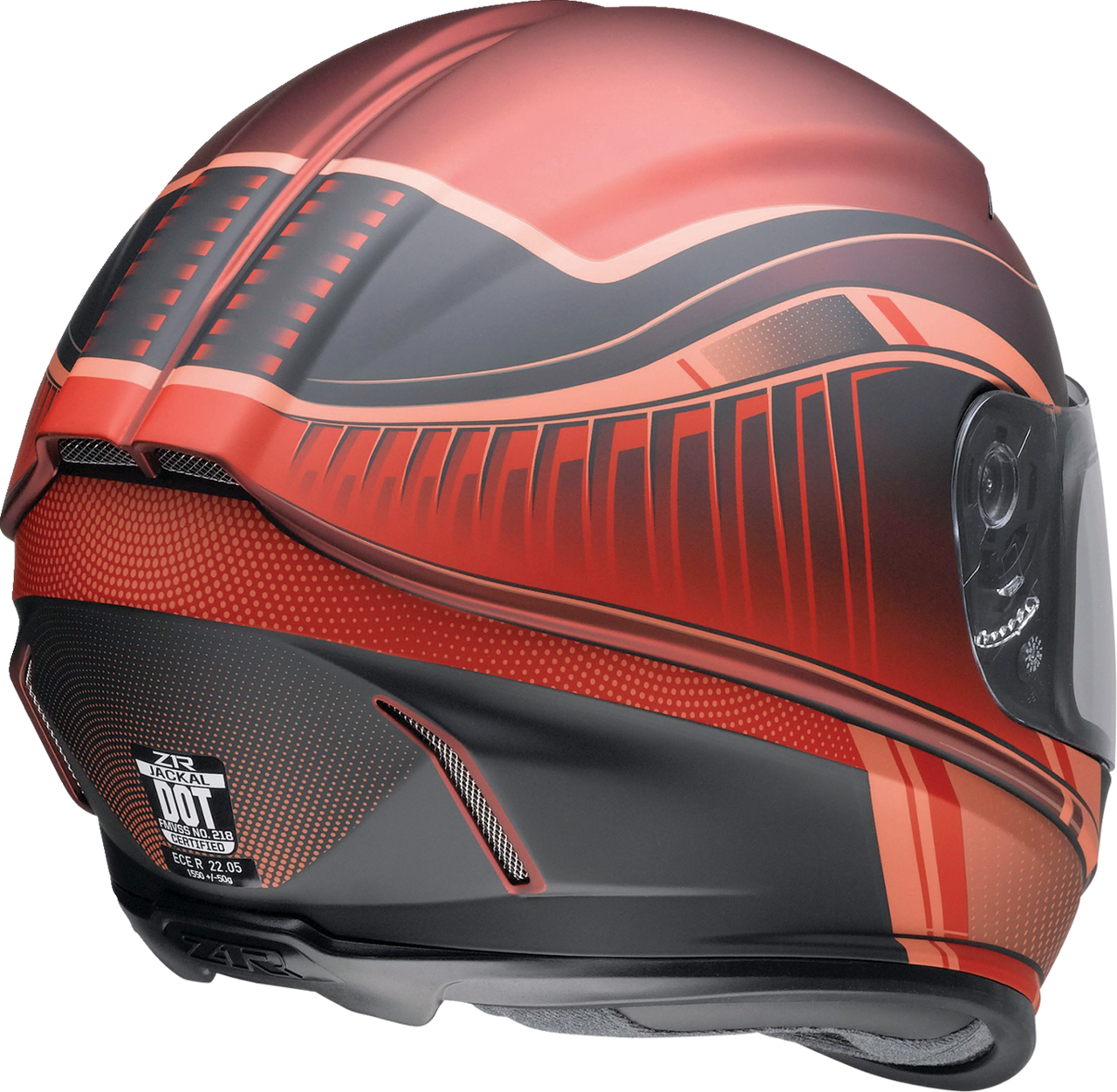 Z1R Jackal Dark Matter Full Face Helmet Red