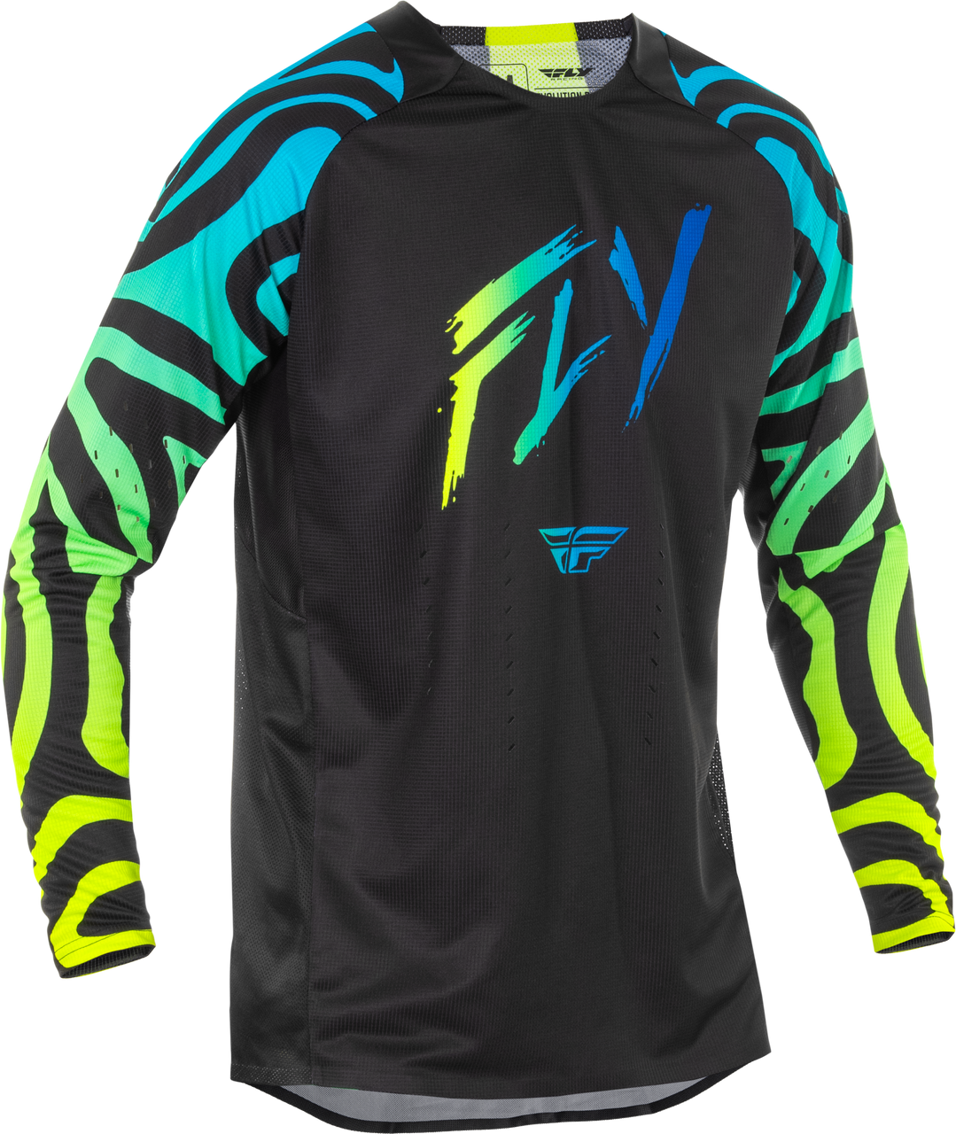 FLY Racing 2025 Evolution DST Zen Jersey Black/Blue/Yellow