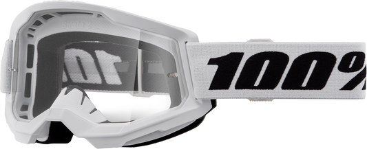 100% - 50027-00019 - STRATA 2 GOGGLE WHITE CLEAR LENS