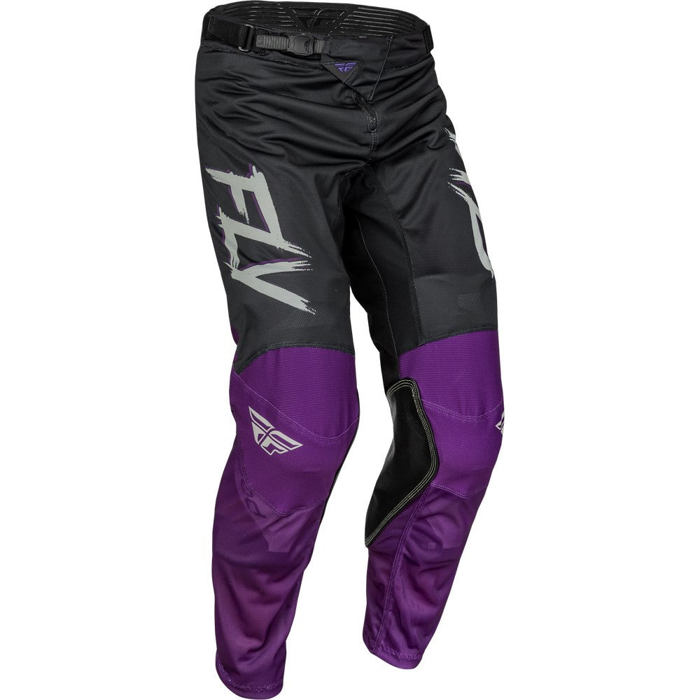 FLY Racing 2024 Kinetic Mesh Rave Jersey Pant Combo - Black/Purple/Silver