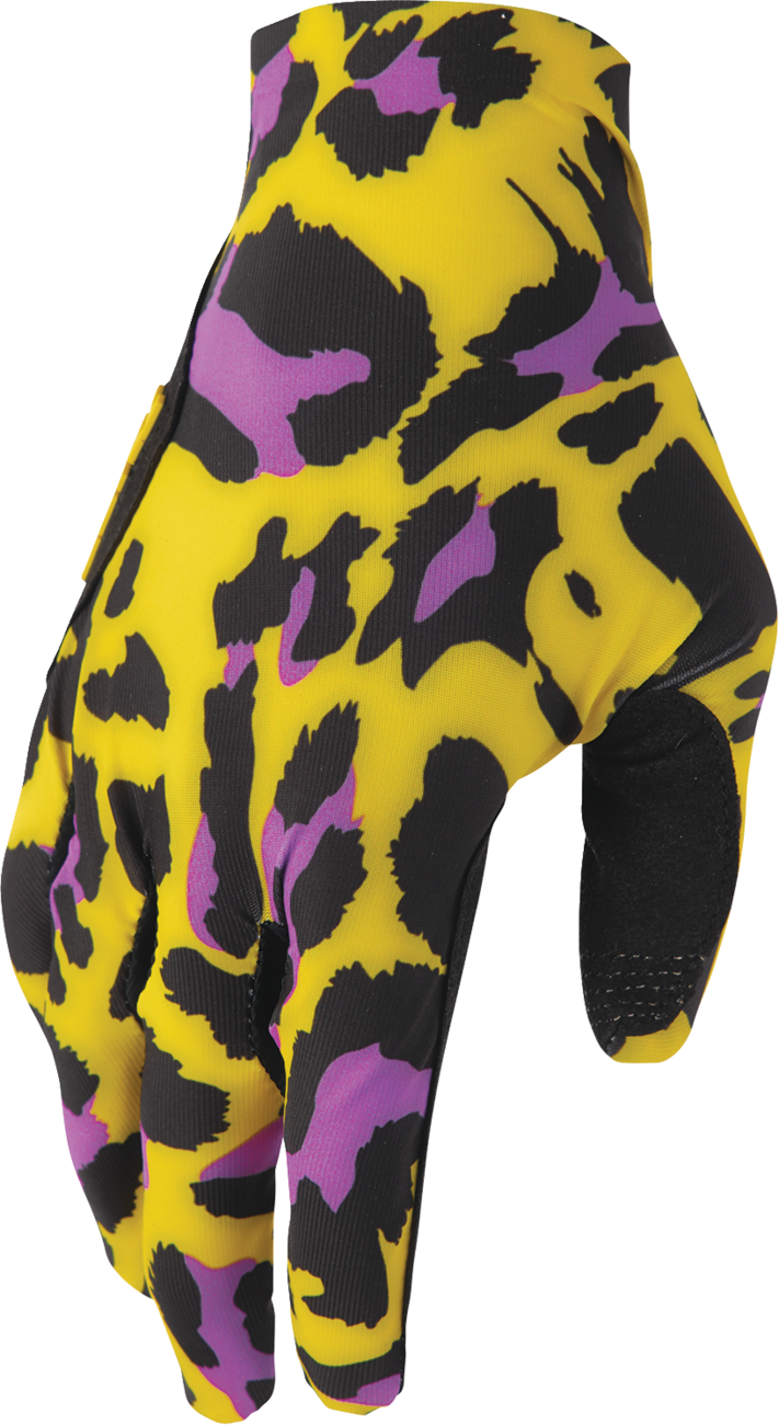 Thor 2026 Sportmode Cheetah Gloves Yellow/Purple