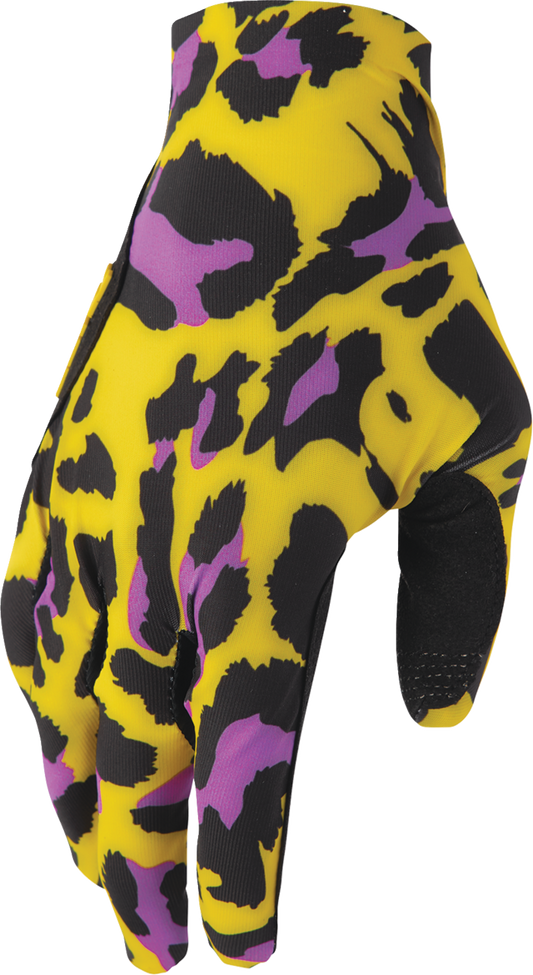 Thor 2026 Sportmode Cheetah Gloves Yellow/Purple