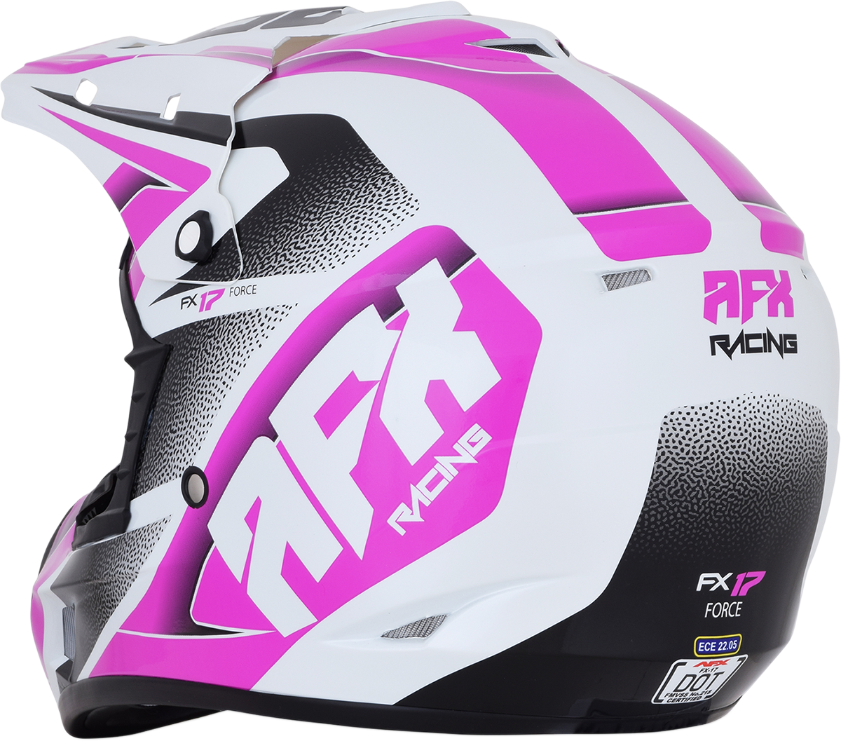 AFX FX-17 Offroad Helmet Force Pearl White/Fuchsia