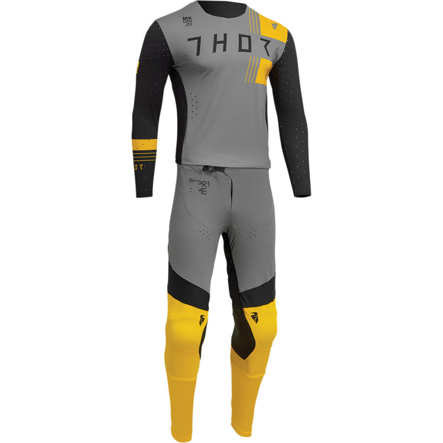 Thor 2022 Prime Strike Jersey Pant Combo Grey/Lemon
