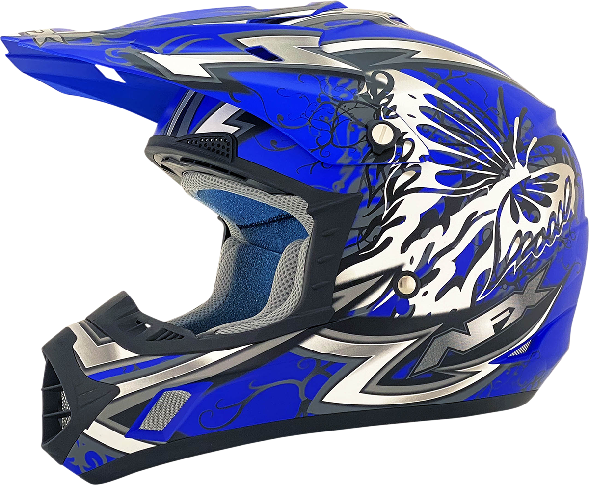 AFX FX-17 Offroad Helmet Butterfly Matte Blue