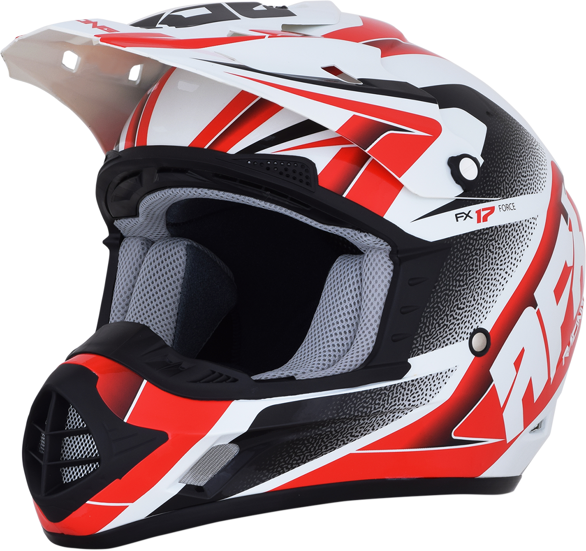 AFX FX-17 Offroad Helmet Force Pearl White/Red