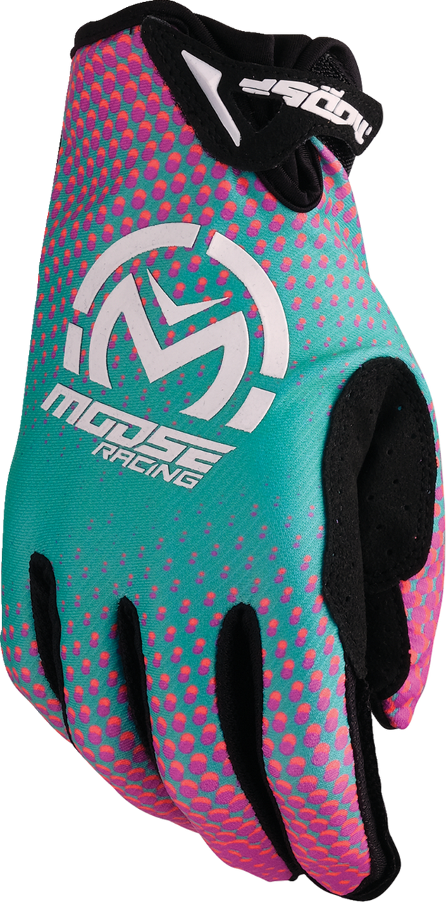 Moose Racing 2025 SX1 Gloves Pink/Purple/Teal